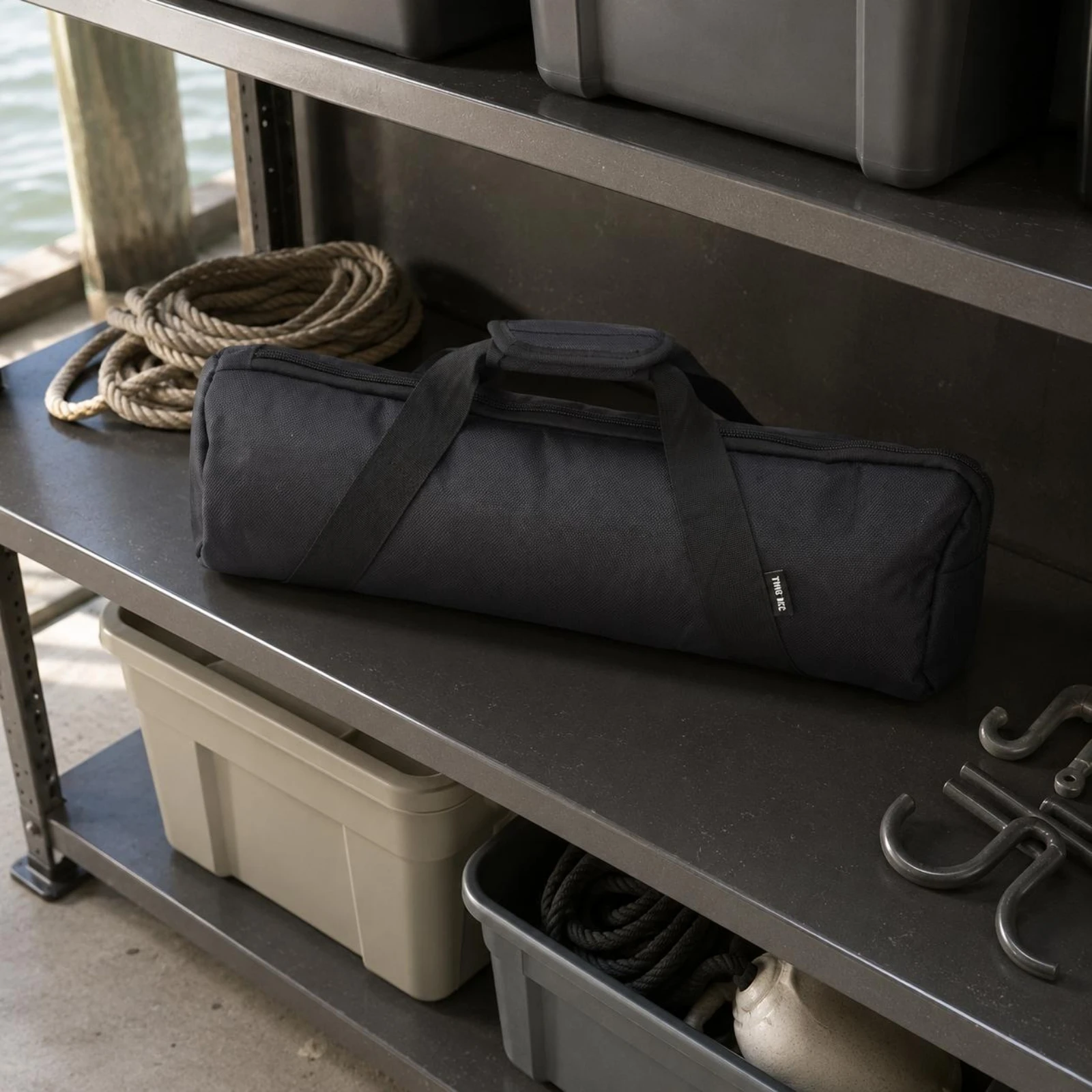 Anchor Storage Bag 1680D Oxford Cloth Cylindrical Anchor Bag Marine Gear Padded Lined