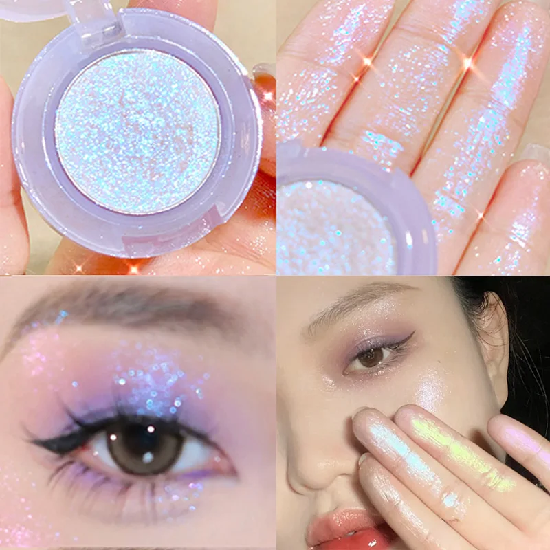 Aardappeltextuur Glitter Oogschaduw Palet Parelmoer Diamant Monochrome Markeerstift Poeder Fleuren Glanzende Ogen Make-Up Cosmetica