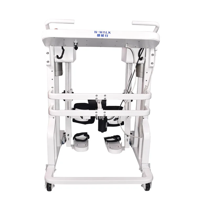 Smart Exoskeleton Rehabilitation Training Robot 4-Wheel Disabled Indoor Walking Rollator With Portable Physical Therapy Function