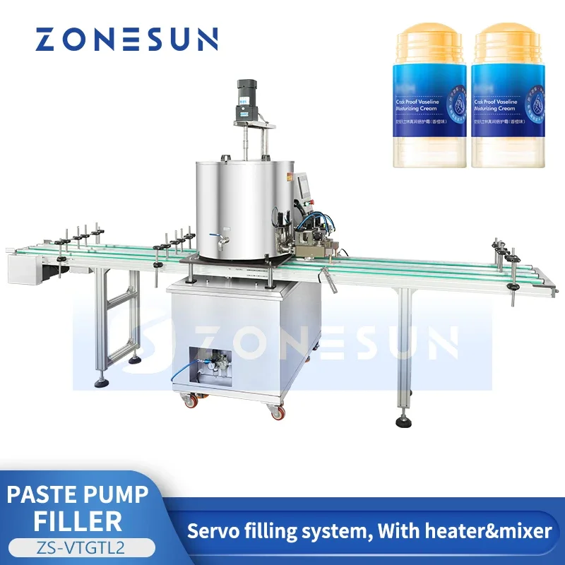 ZONESUN ZS-VTGTL2 Automatic  Gear Pump Paste Filler for Vaseline and Wax Fill Balm Solid Perfume