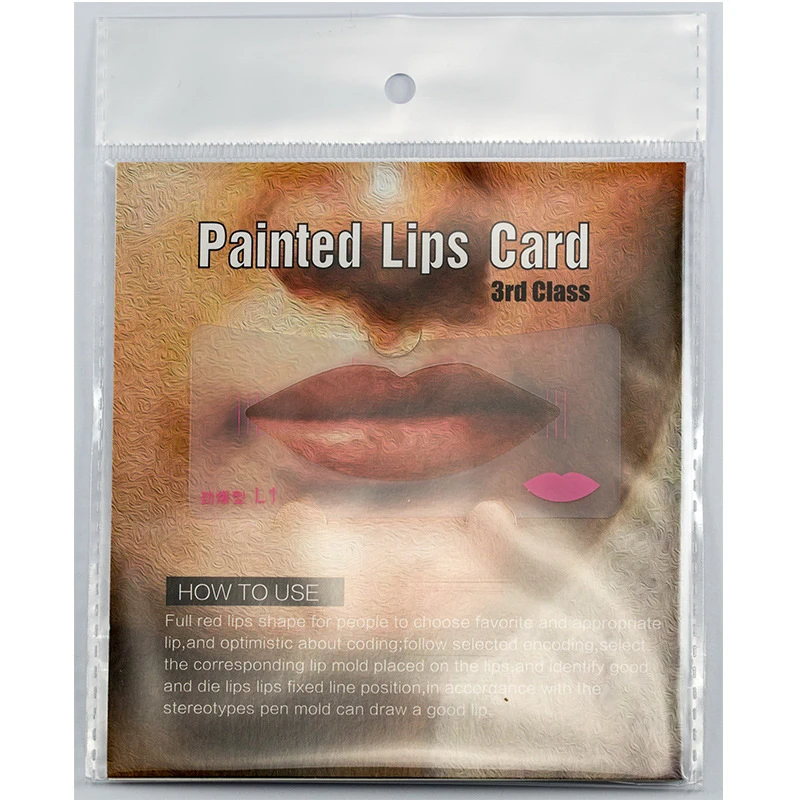 Three-In-One Tattoo Lips Practice Skin No Ink Permanent Makeup Practice Lip Painting Card Skin For Microblading Supplies