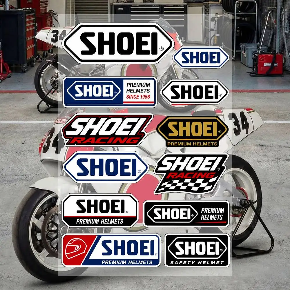 SHOEI Aesthetic Graffiti Waterproof PVC Stickers for Car Motorcycle Skateboard Helmet Notebook