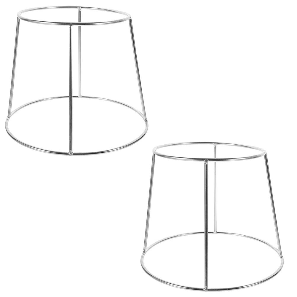 

2 Pcs Grill Rack Household Pizza Plate Stand Food Tray Holder Buffet Seafood Display Stainless Steel Storage