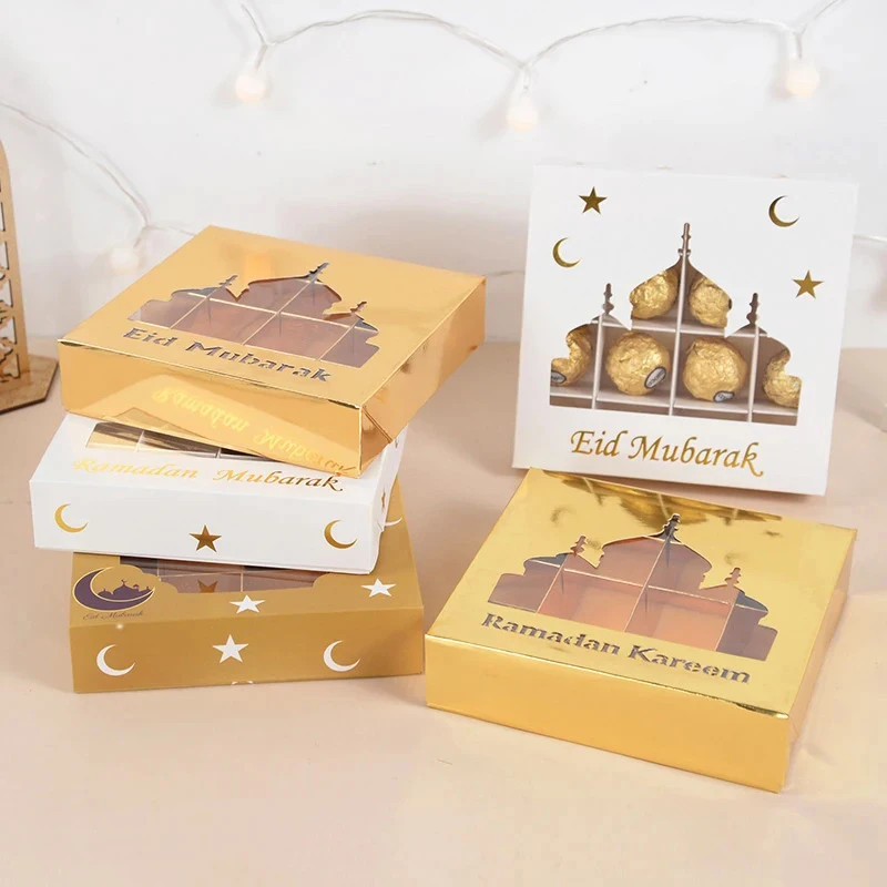 Boîte à Chocolat Eid Mubarak pour Ramadan Kareem, Emballage de Bonbons, Fournitures de ixMusulmane Islami, Décoration Eid harcèlement Fitr