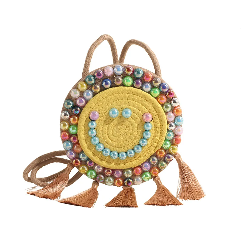 

Women's fashionable woven shoulder bag for vacation ethnic style travel diagonal cross bag