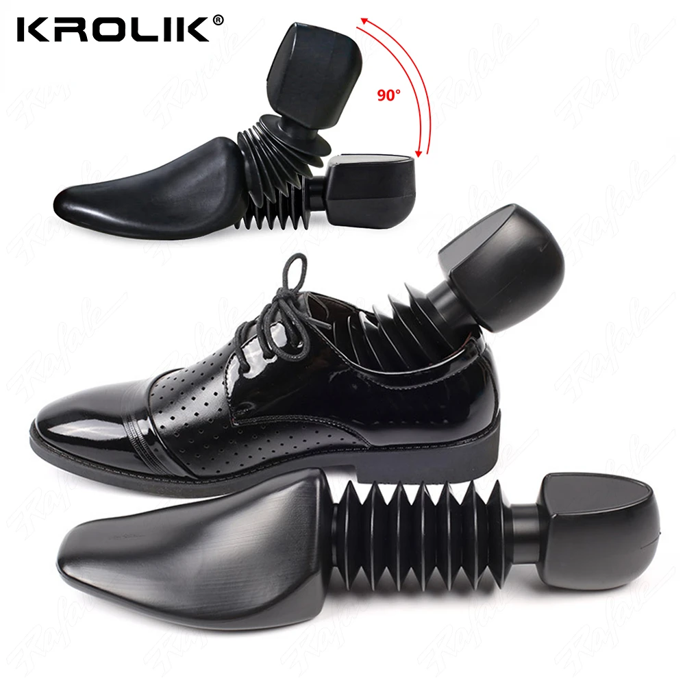 2Pc Telescopic Practical Plastic Adjustable Length Men Shoe Trees Stretcher Boot Holder Organizers Black Shoe Tree Man Women