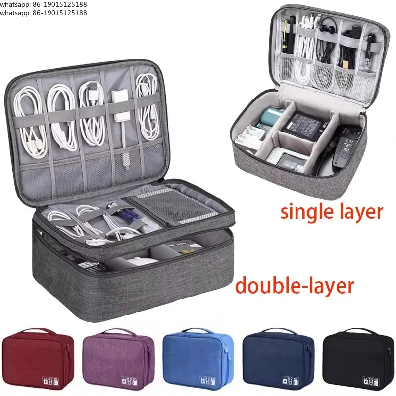 Portable Travel Cable Storage Bag Water Proof Digital Electronic Organizer USB Line Data Charger Plug Cable Organizer Storage