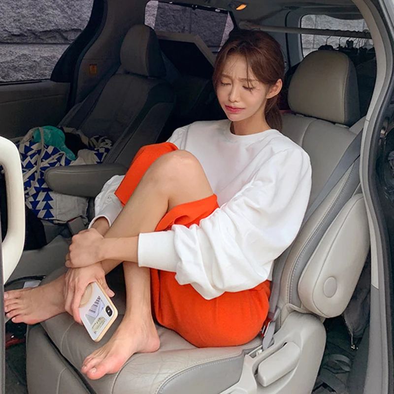 Faionable Comfortable Women's round Ne Pullover Lantern Sve Sweater Dongda Gate New Arrival Korean Sle Loose Fit Lon...