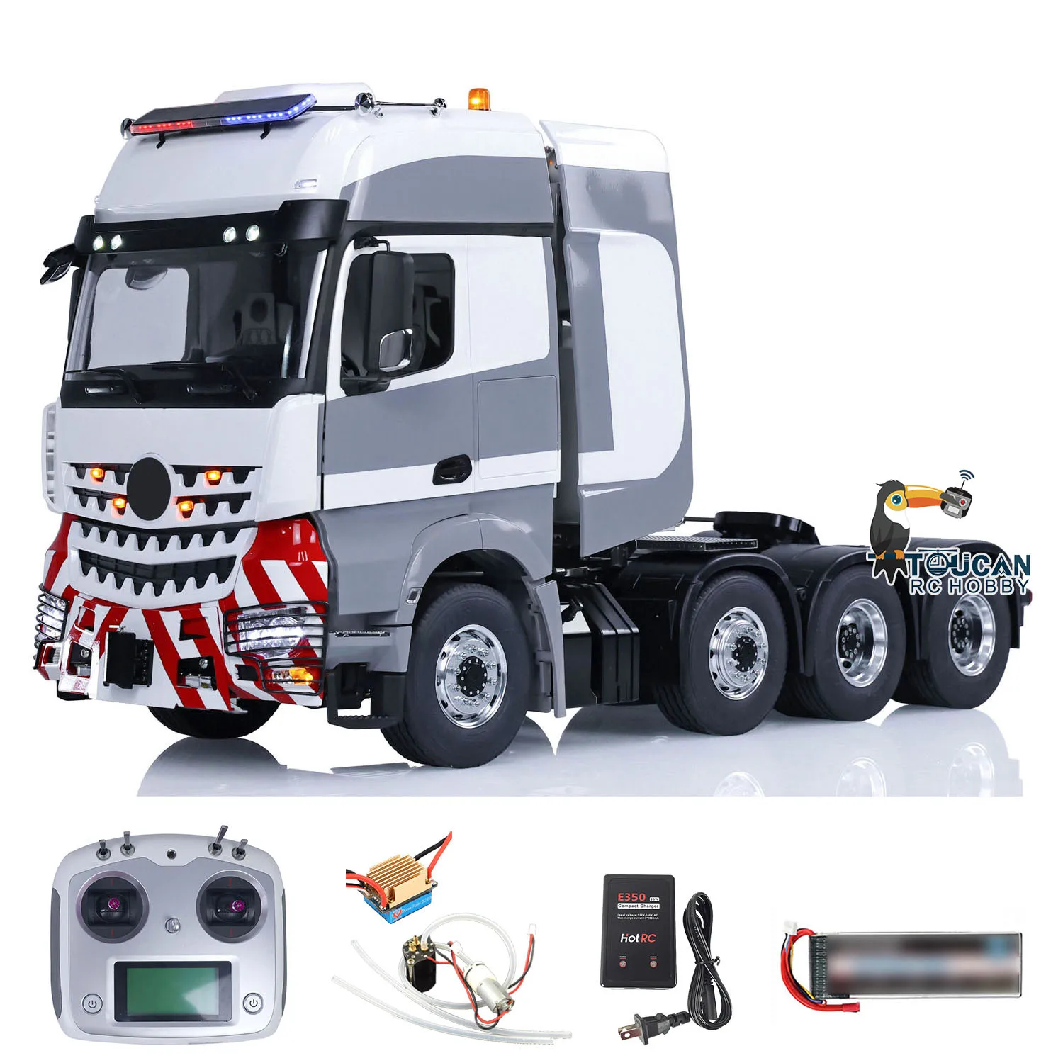 

Toys DIY LESU 1/14 Metal Chassis 8x8 RC Tractor Truck Radio Control Cars Smoke Unit Sound Finished RTR Vehicle Model for Boys