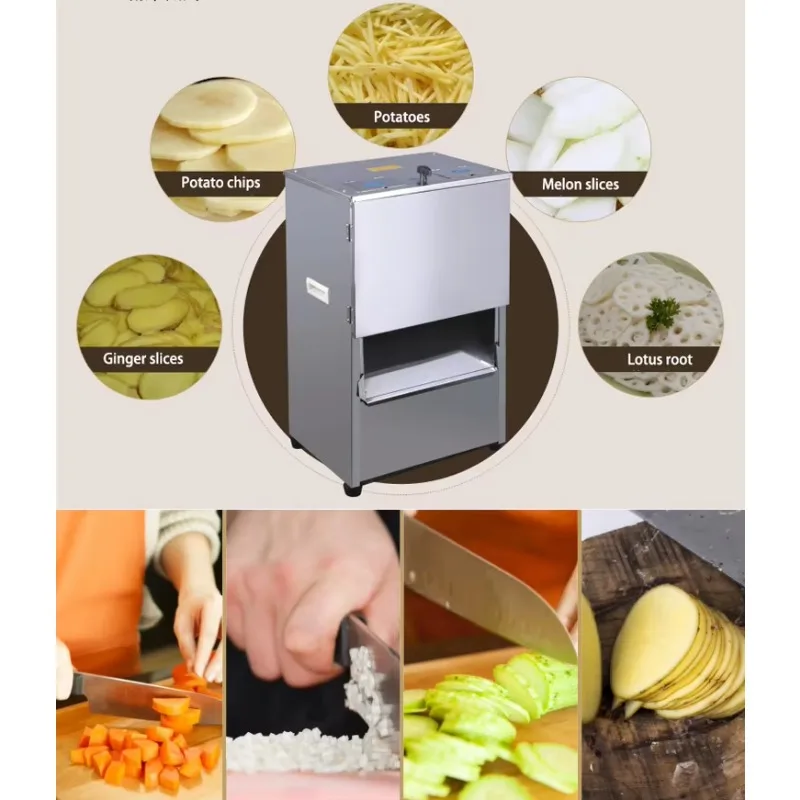 Multifunctional Commercial Automatic Electric Potato Chips Slicing Machine Potato Shredder Cutting Cutter Slicer Machine