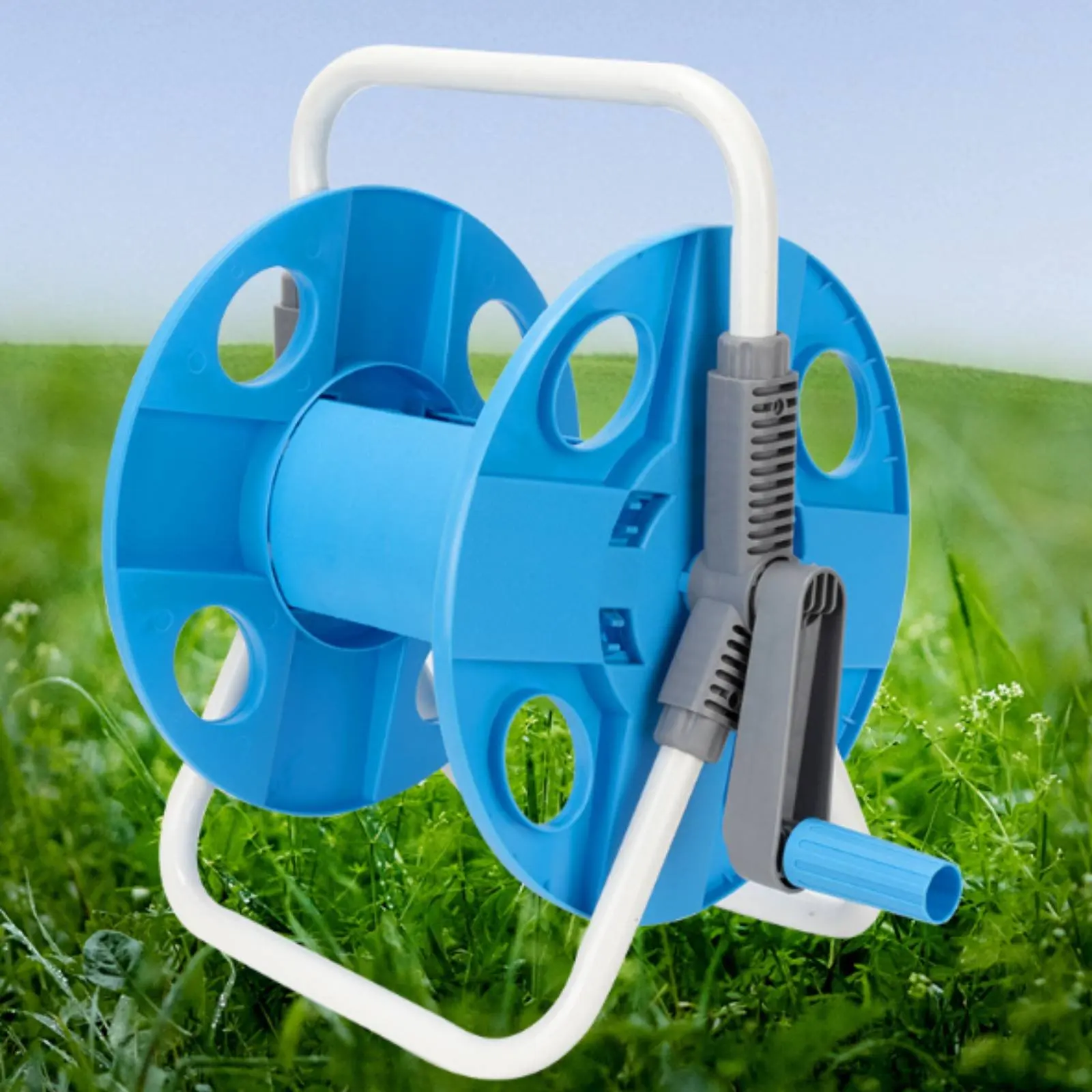 Garden Hose Reel Easy to Store Water Hose Holder Hand Crank Rust Resistant for Car Wash