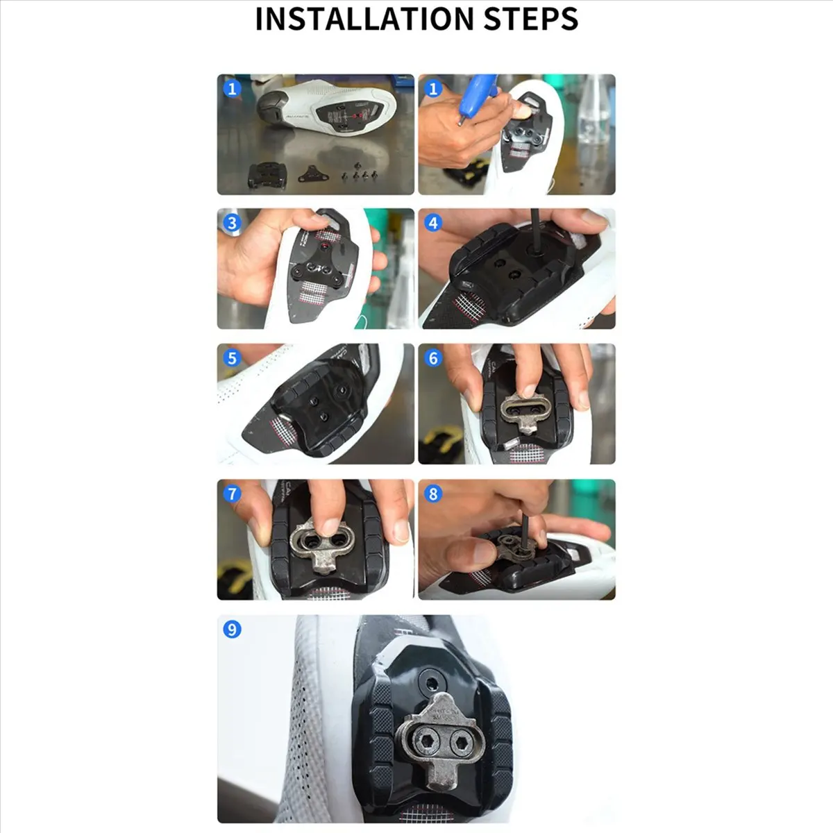 [AD12] 3set Bicycle Lock Pedal Adapter Road Convert MTB Pedal SPD Shoe Cleat Cover Dual-Use Adapter Cleats Bicycle Accessories