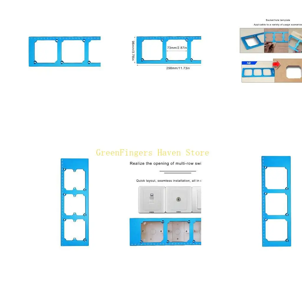 

F68D Engineered 86 Box Switching Socket Шаблон Алюминиевый инструмент Направляющий инструмент для сверления Инструмент