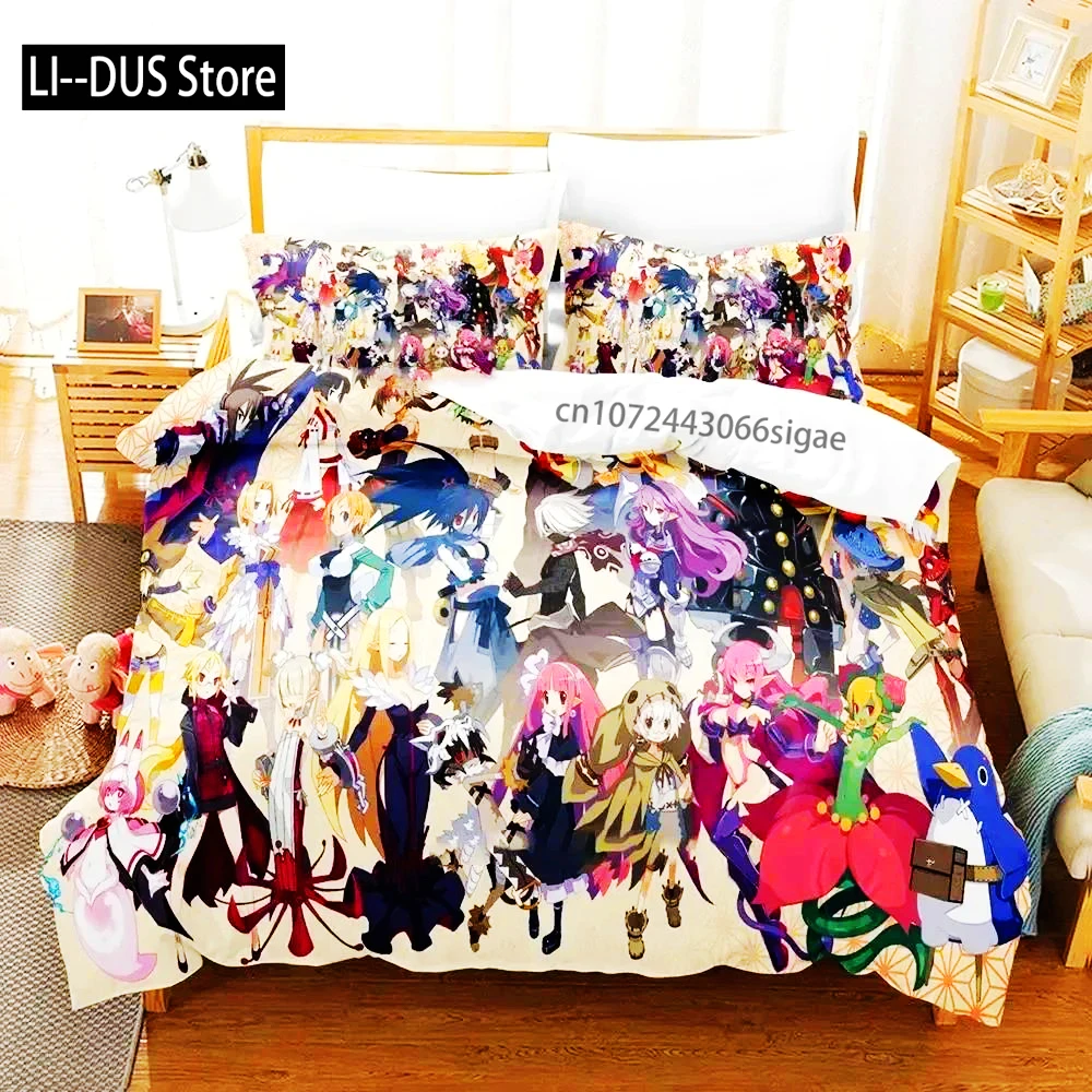 

Anime Disgaea Bedding Set Duvet Cover Bed Set Quilt Cover Pillowcase Comforter King Queen Size Boys Adult Bedding Set