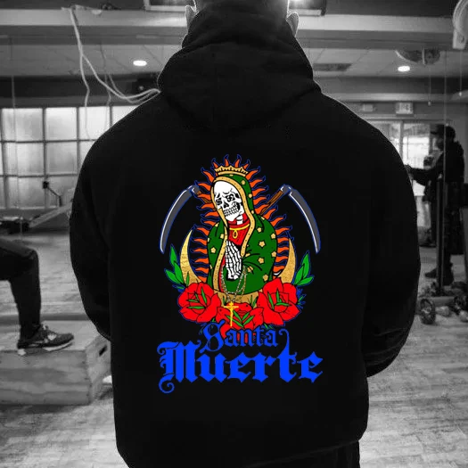 New La Santa Muerte Hoodie Pattern Sweatshirt Halloween New in Women Men Sportswear Pullover Autumn and Winter Essentials Hoodie