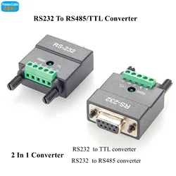 RS232 to RS485 TTL 2-in-1 Converter D-Sub 9Pin DB9 Female To 5pin Terminal Block RS232 to TTL RS232 to RS485 Serial Adapter