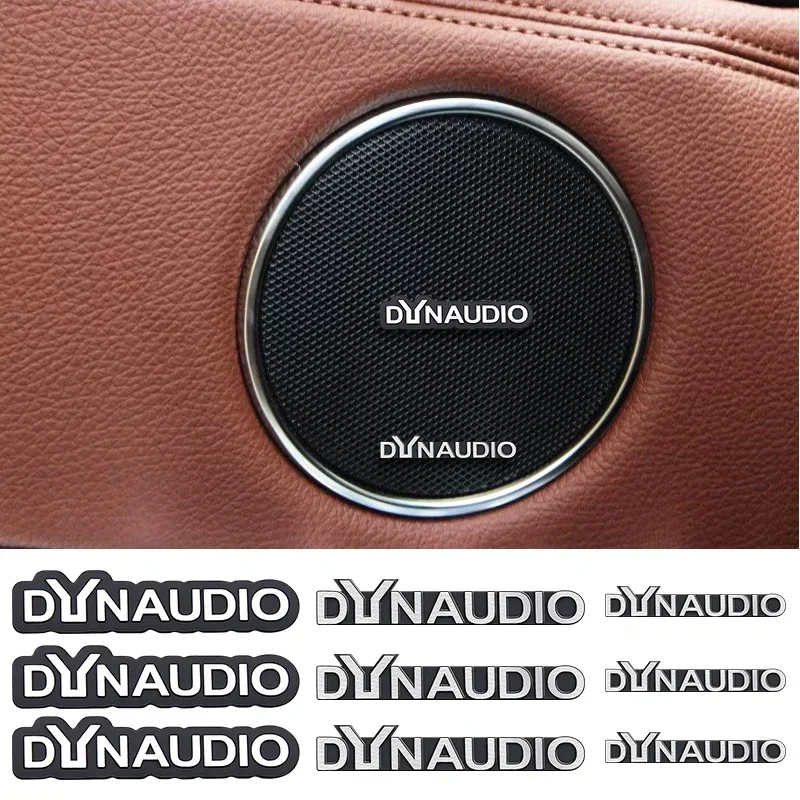 5pcs/10pcs high-quality Metal Dynaudio logo car Hi-Fi Speaker audio Speaker Badge stereo Emblem sticker Auto styling accessories