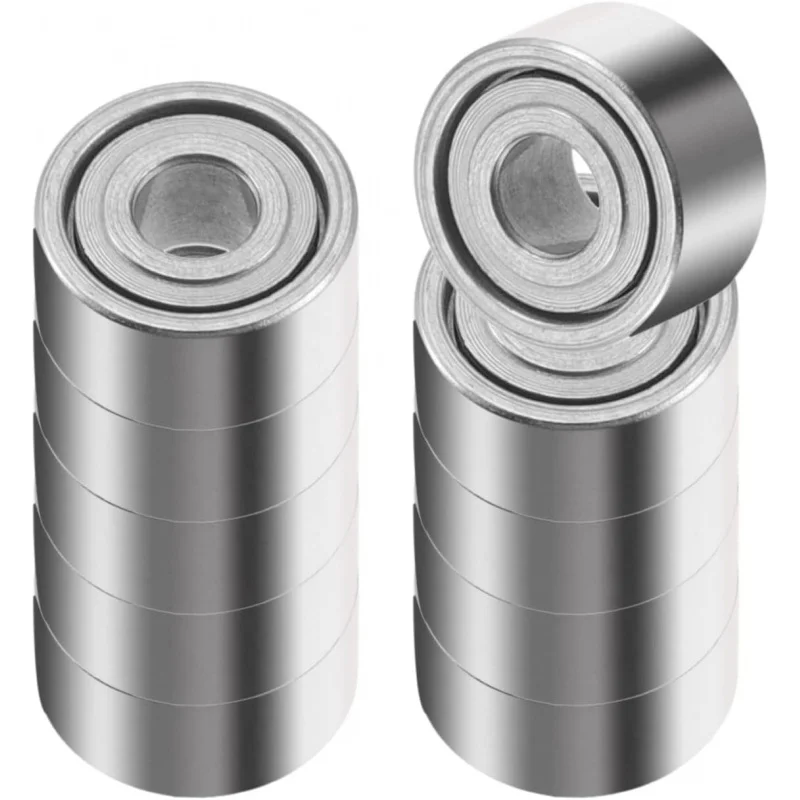 1.5x4x2mm Double Metal Shield 681XZZ Single Row Deep Groove Ball Bearings Silver Tone - Pack of 10