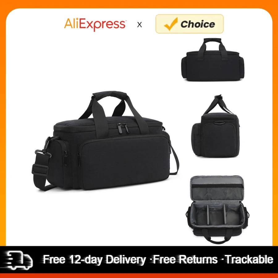 Camera Bag Travel Camera Shoulder Bag Water-resistant Shock-proof for Mirrorless Camera w/ Removable Dividers And Shoulder Strap