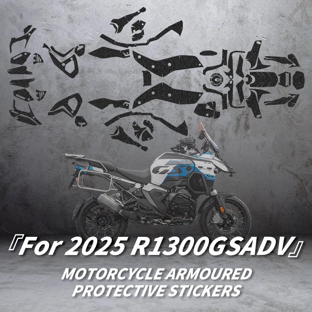 For 2025 BMW R 1300 GS ADV Thick Armor Film Tank Pad Full Body Decal Set - Anti-Scratch Shockproof Custom Styling High-Adhesion