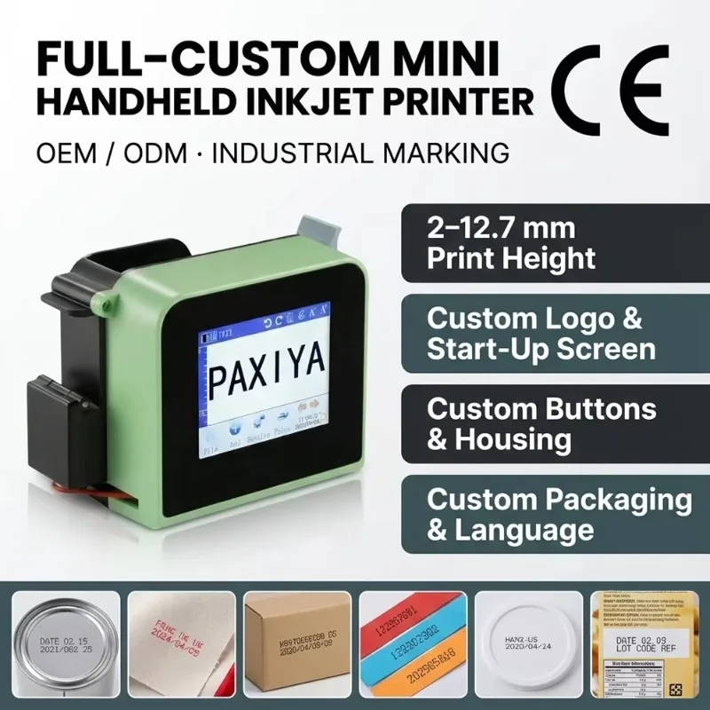 Factory Wholesale 600DPI Mini Handheld Inkjet Printer,1‑12.7mm Height,Batch Code Machine with Print Head for Industrial Marking