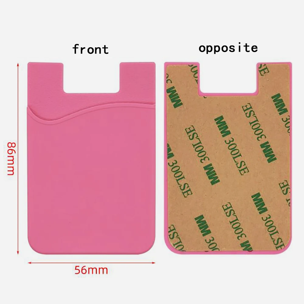 1piece 15 color Hot Sale Phone Card Holder Silicone Mobile Phone Back Card Holder Elastic Wallet Stick On Adhesive Cash ID Soft