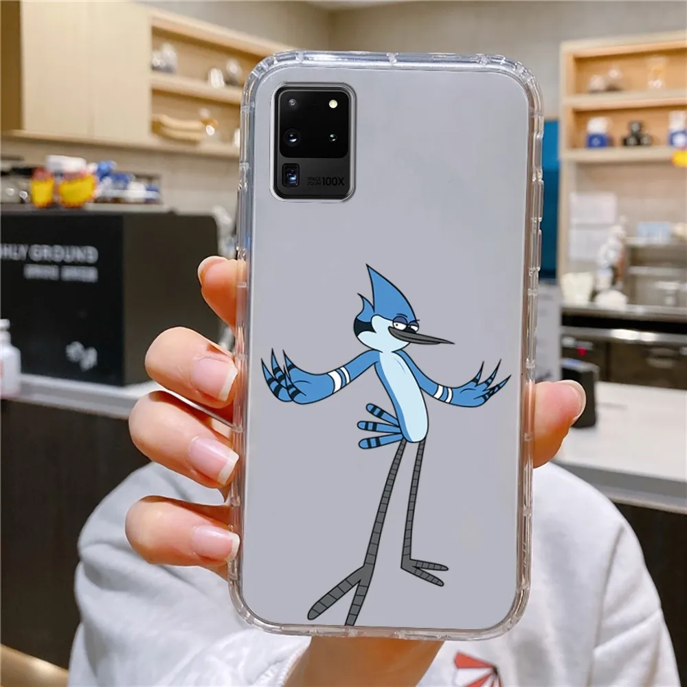 R-Regular Show Cartoon Phone Case For Samsung Galaxy A52 A12 A51 S21 Edge S22ULTRA S23 S20LITE Plus ultra Transparent Cover