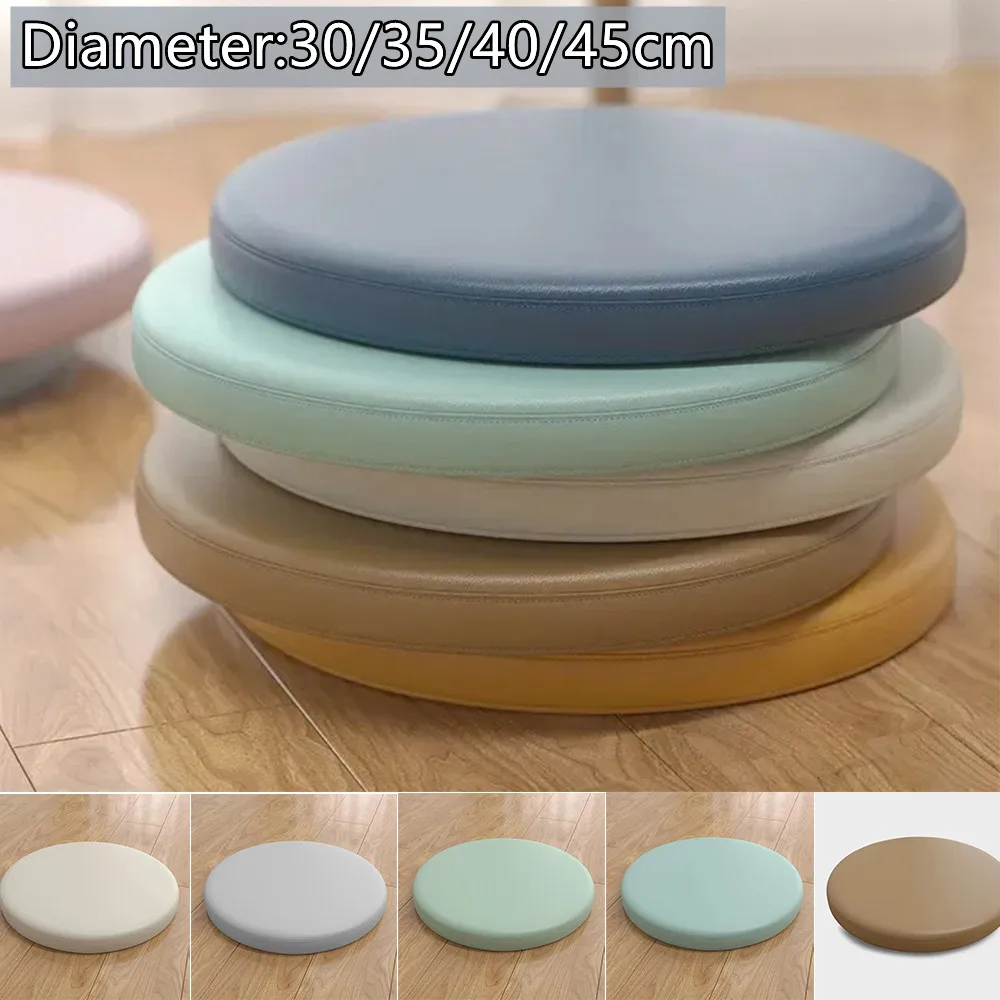 30/35/40/45cm Round Chair Cushion Memory Cotton Office Anti-slip Waterproof Anti-fouling Cushion Home Thicken Soft Back Pillows