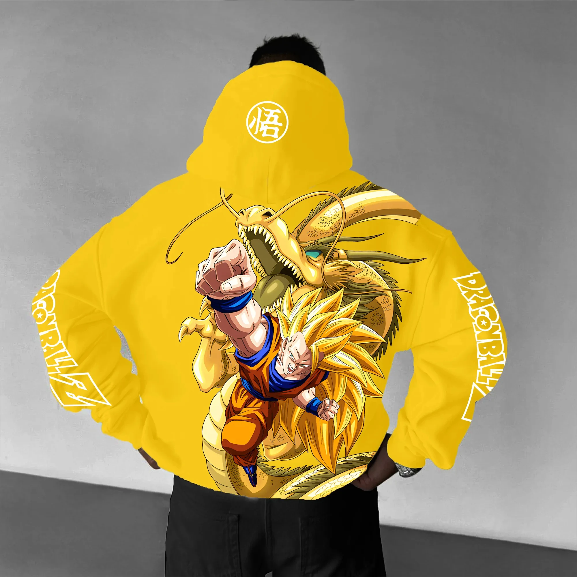 

Пуловер с капюшоном Dragon Ball — мягкий чистый хлопок, дышащий и эластичный | Модная толстовка | Идеально подходит для спорта и отдыха!