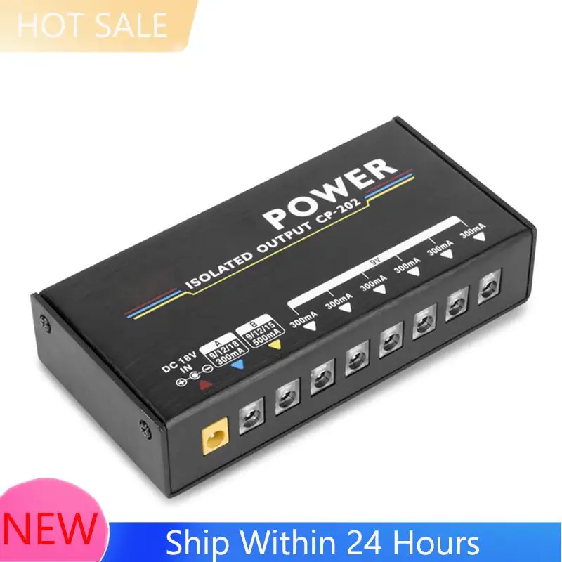 

~【IN Stock】CP-202 Guitar Effect Pedal Power Supply 18W 8 Outputs 9V/12V/15V/18V Truly Isolated Includes Adapter And 10 Cables U