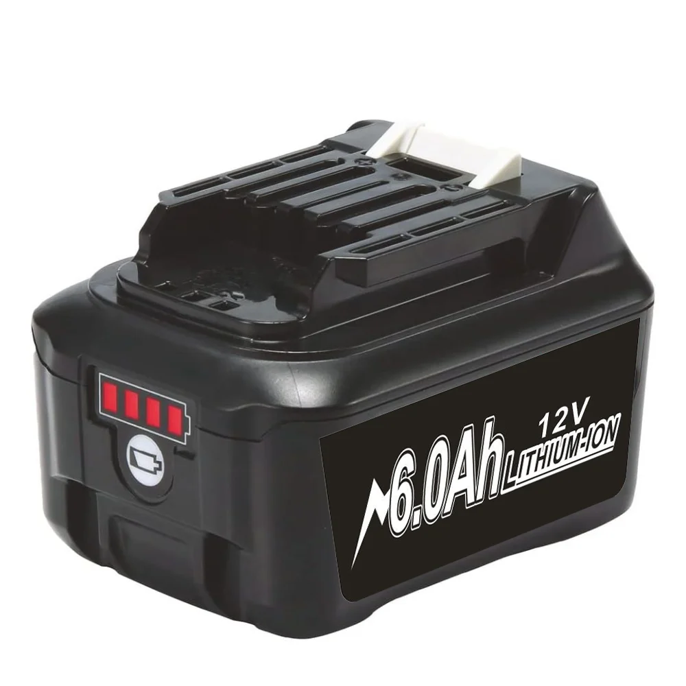 10.8V/12V 6A Rechargeable Li-Ion Battery For Makita CXT Slide Style Compatible with BL1040 BL1040B BL1015 BL1020B BL1020 BL1016
