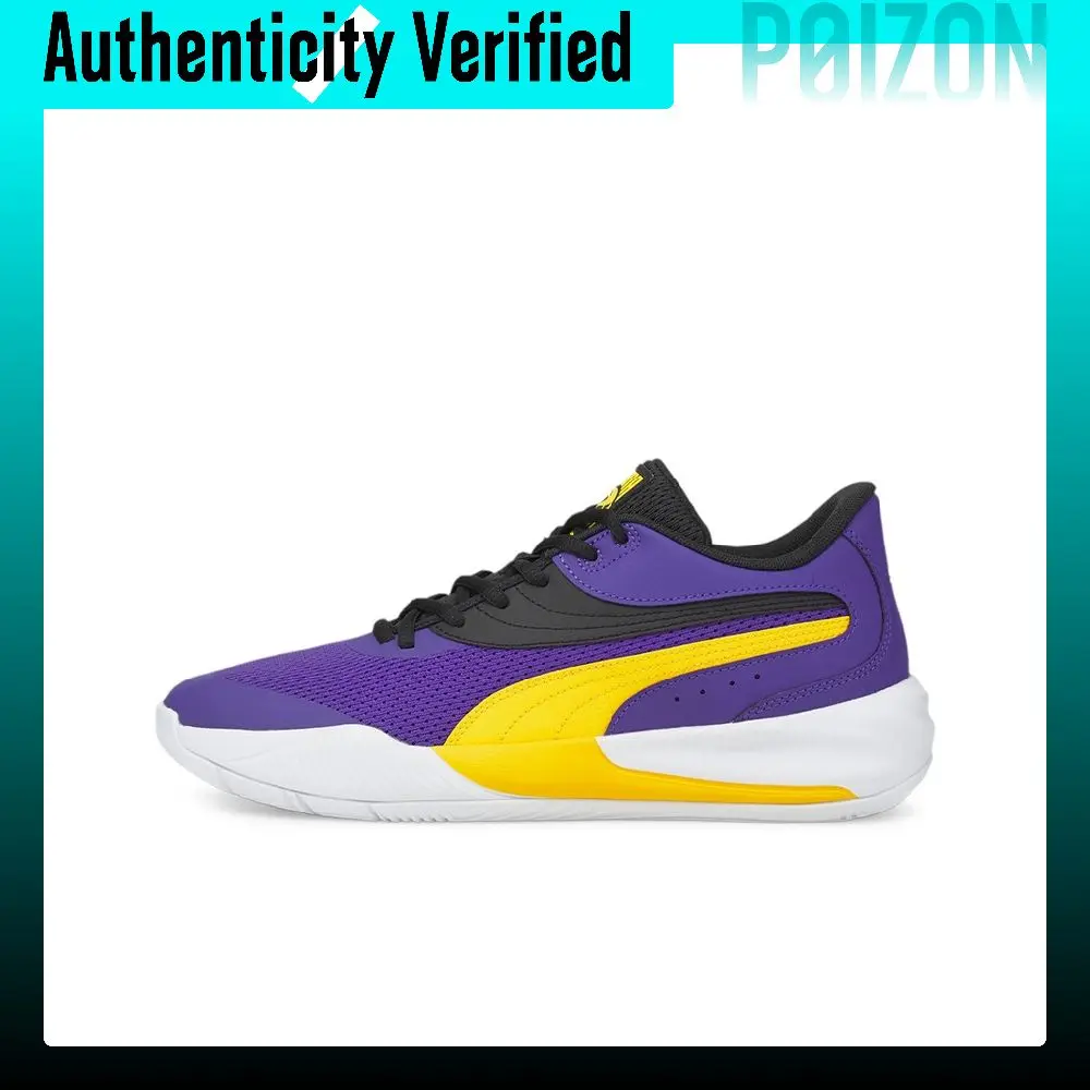 PUMA Triple Basketball Shoes Unisex Low Top Purple/Yellow/White/Black 376640-10