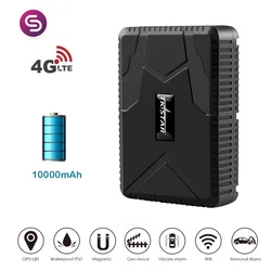 4G Car GPS Tracker   TKSTAR  TK915 GPS Locator 10000mAh Magnet Waterproof IP65 GPS Car Tracker Tamper Alert LIFETIME FREE APP