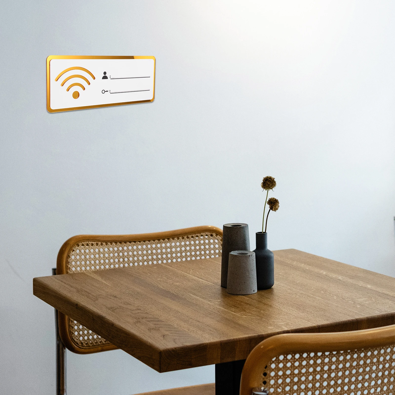 

Acrylic Password Mount Plaque Guest Room Home Network Sturdy Decorative Board Wall Mountable Erasable Guest Reminder