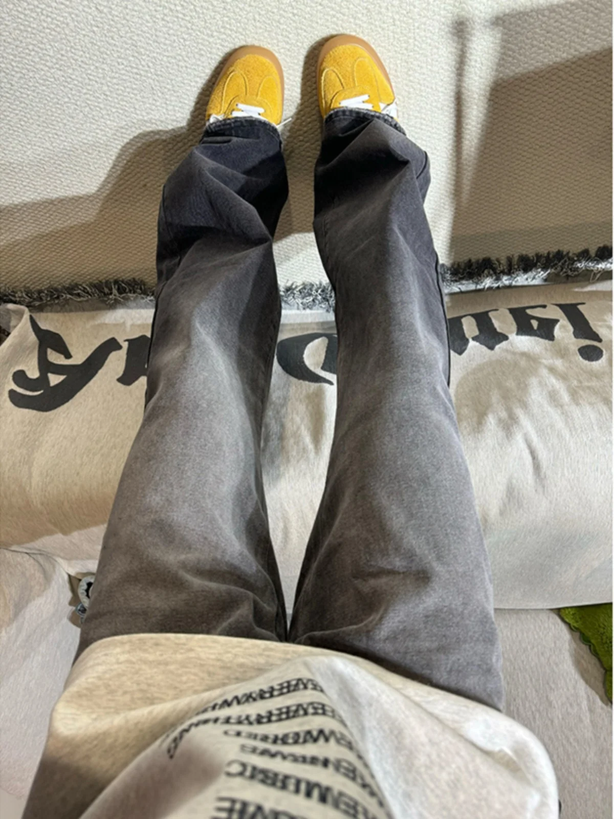 

American Sle adient Bend Knife Jeans High Waist Leg Lengthening Slim Straight Leg Jeans for Men Trendy Autumn Brand