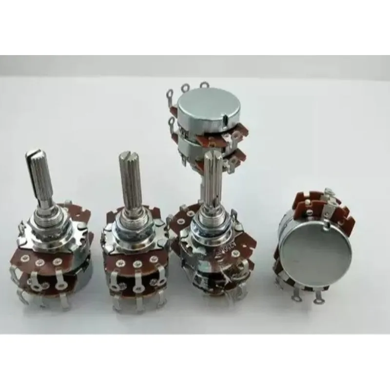2026 8‑Pin Antique Volume Potentiometer Dual Taps A50K A100K A250K A500K A1M 1Pcs Audio Amplifier Adjustment Resistor Part
