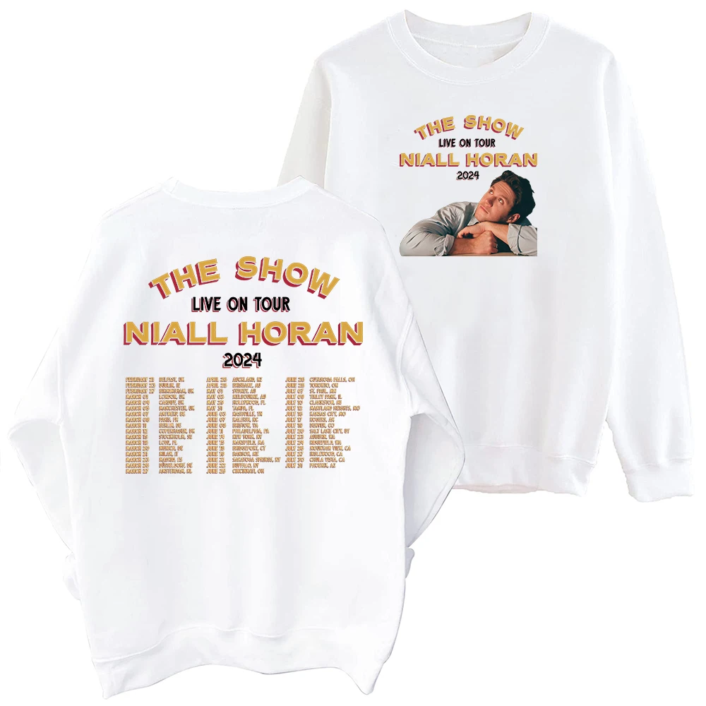 Niall Horan The Show Live On 2024 Tour Sweatshirt Harajuku Round Neck Long Sleeve Oversized Fans Gift Tops