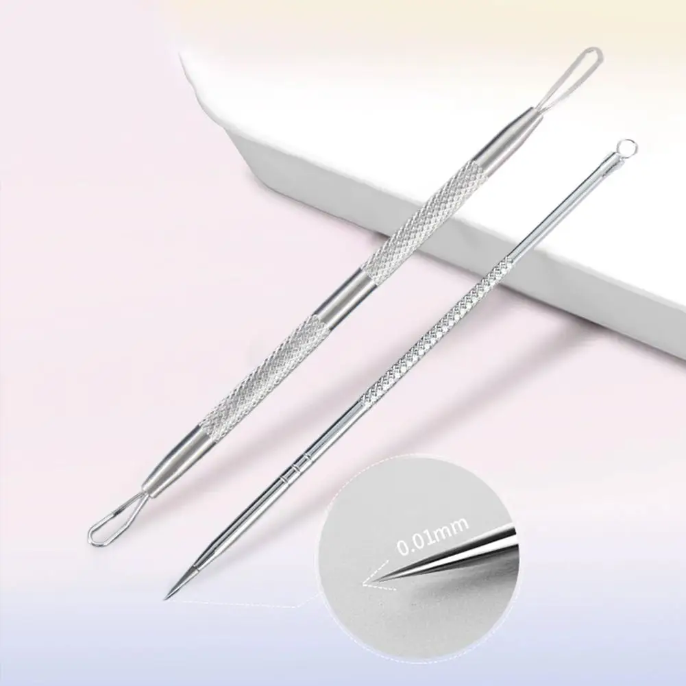 1 pacote extra fino celular acne presser beleza artefato removedor de acne extrator facial remover ferramentas beleza agulha mancha ne p2g4