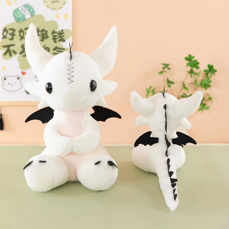 

Little White Dragon Plush Toy Doll Sleeping Pillow Internet Celebrity Inspired Gift Ornament for Xmas Birthday