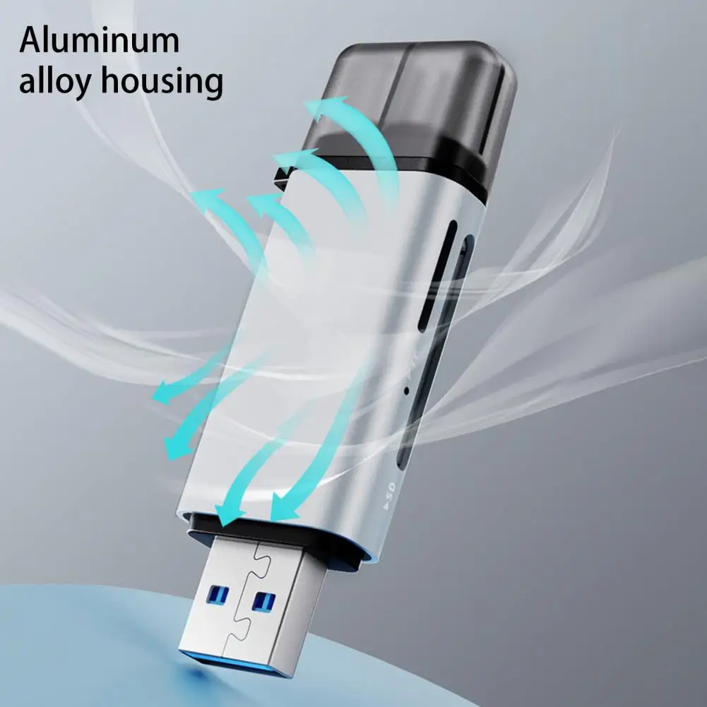 USB Card Reader Ultra-Light TF Card Reader Double-Headed Memory Expansion TF Card Adapter Laptop Accessories Multipurpose