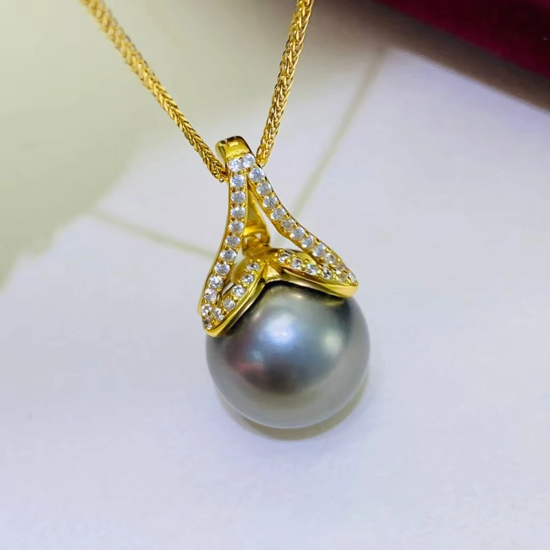 

Подвеска из стерлингового серебра 925 пробы, базовые крепления, фурнитура, детали, аксессуары для жемчужных бусин диаметром 11-12 мм