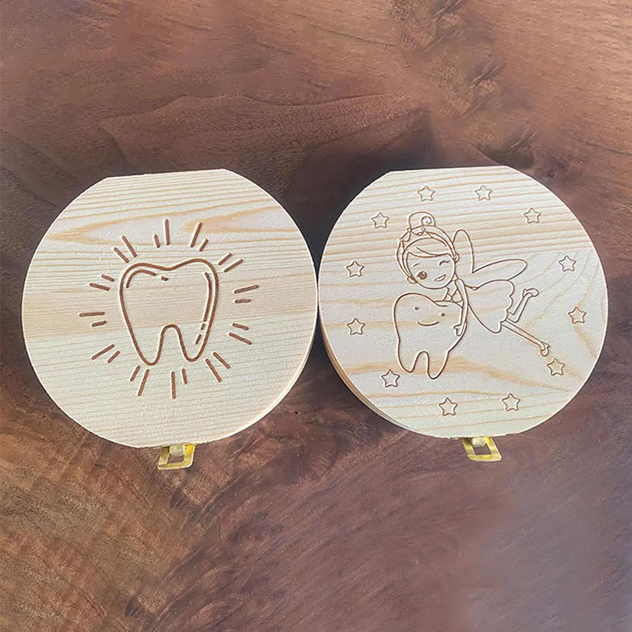 Baby Zahn Box Jungen und Mädchen Zähne Fetal Haar Nabelschnur Sammlung Gedenk Box Tier Haar Lagerung Box