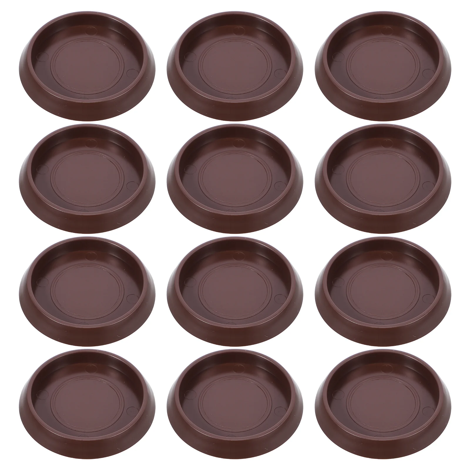 

12 Pcs Desk Caster Cup Casters Door Slam Preventer Plastic Non Skid Furniture Pads
