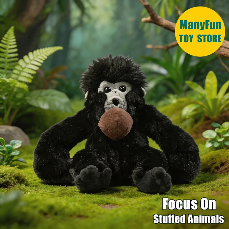 Brinquedo de Pelúcia Realista Siamang, Pelúcia de Gibão de Alta Fidelidade, Gibão Preto, Boneco de Simulação Realista, Presente