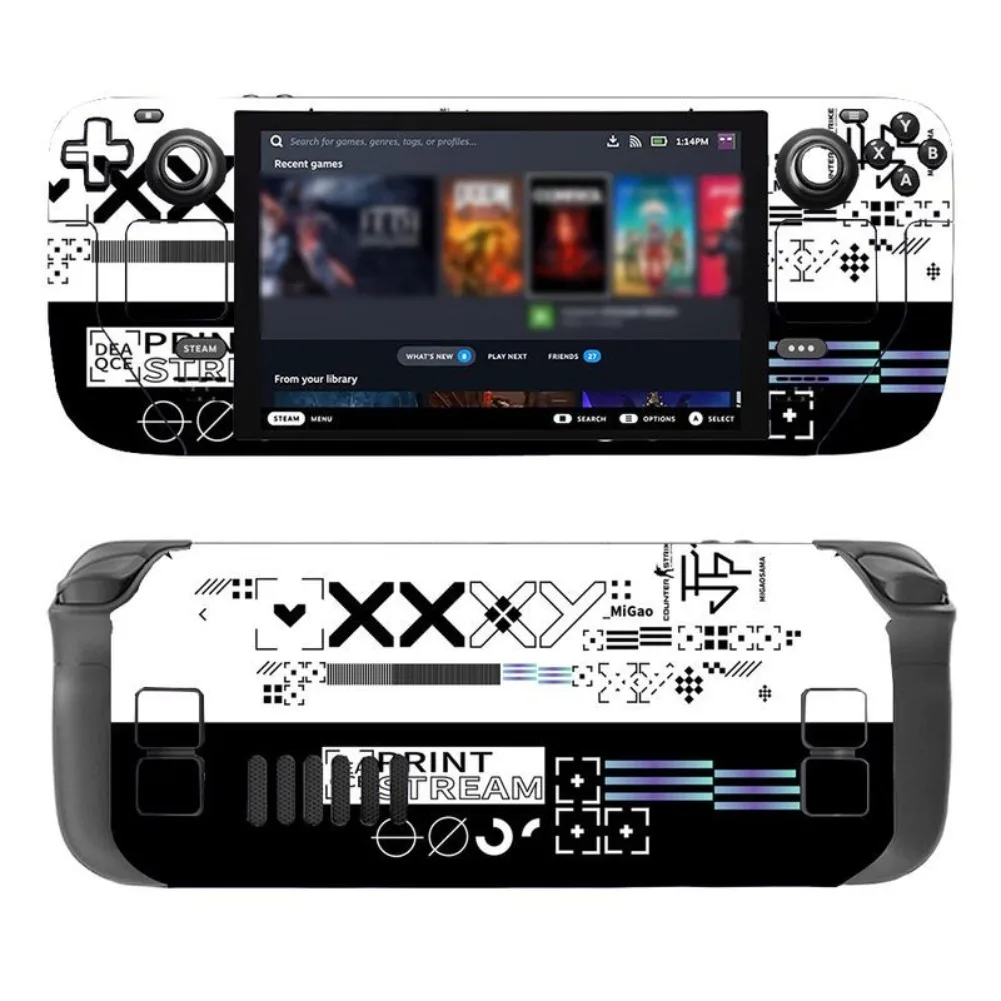 Protective Flim Stickers For Steam Deck - Carbon Fiber Style Colorful Decals for Steam Deck Console Easy Apply Gaming Accessorie