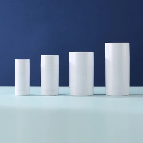 Imagen 2 del producto Botella vacía de lápiz labial, cilindro de 15g, 30g, 50g, 75g, tubos de desodorantes sólidos, contenedor de beneficio blanco claro y negro, palo de máscara de limpieza