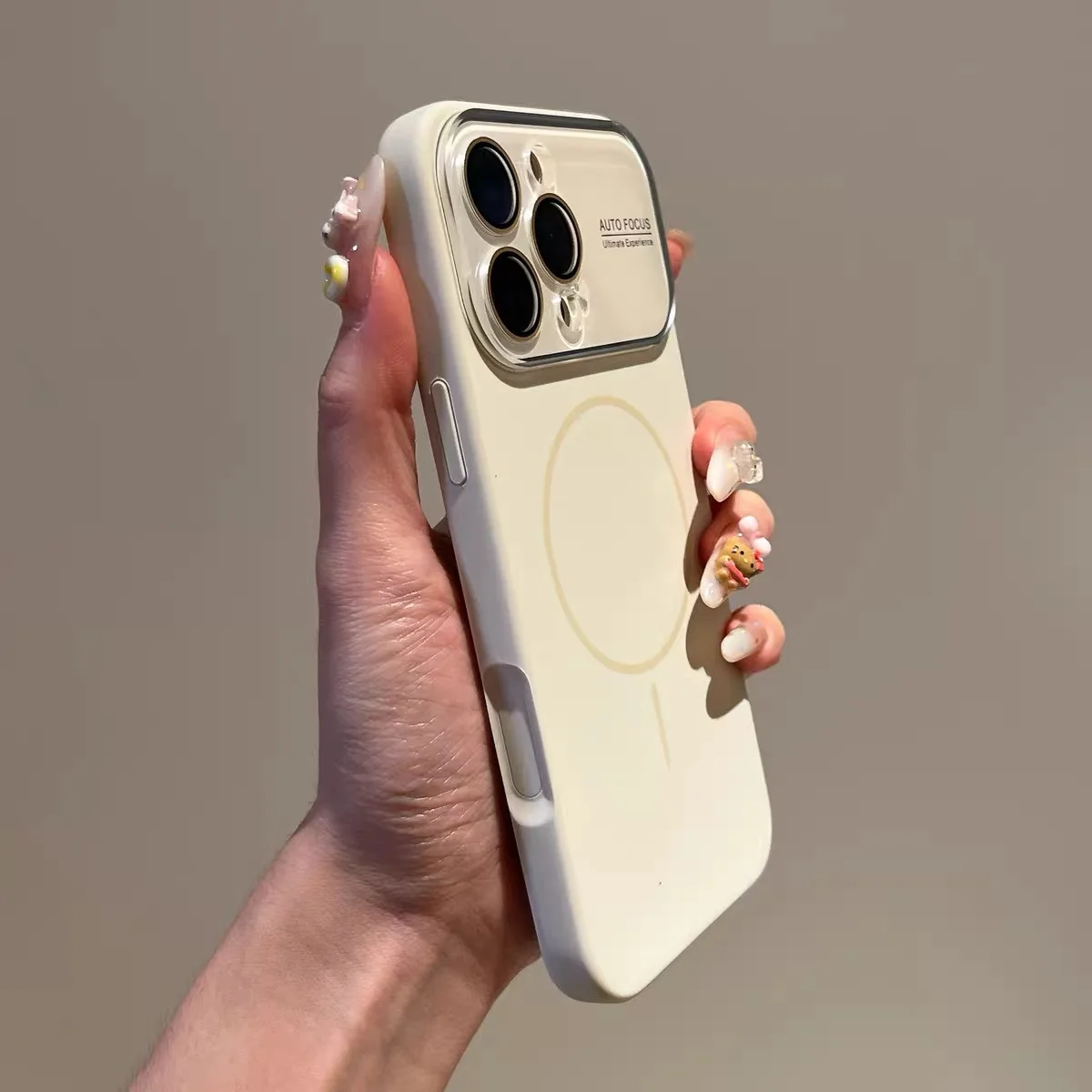 حافظة MagSafe ذات نافذة شفافة بزر AI لهاتف iPhone 17 Pro Max، غطاء سيليكون سائل مع اختصار بنقرة واحدة وحماية مغناطيسية #5