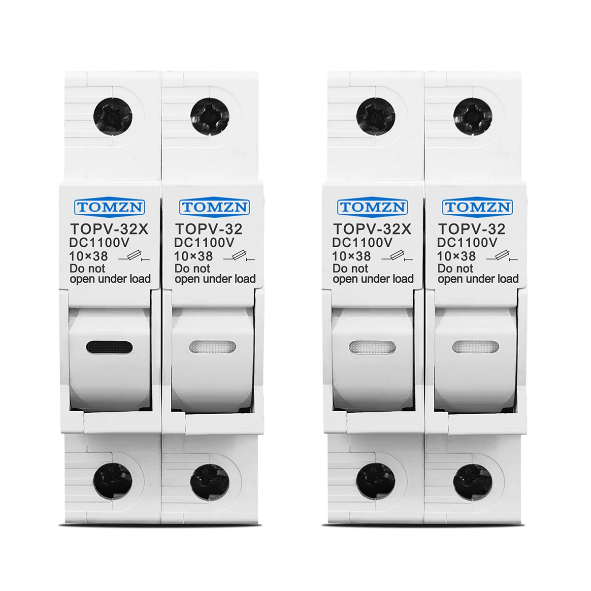 TOMZN 1P 2P 3P 4P 1100V DC فيوز حامل 10*38 مللي متر الجهد العالي PV TOPV-32X قاعدة نظام الضوئية حماية حامي gPV جديد
