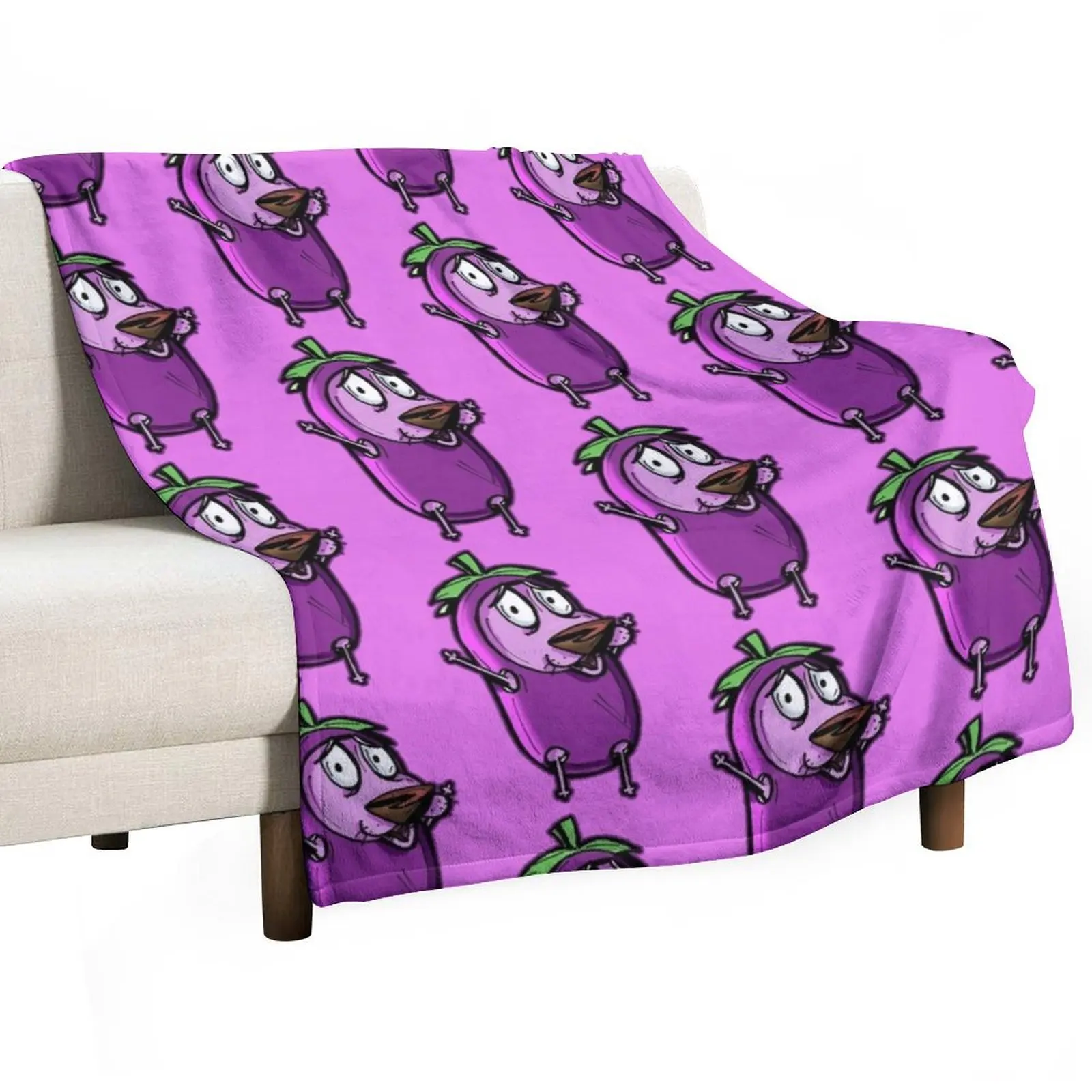 Courage the Cowardly Dog? in the Great Eggplant Costume Throw Blanket Summer Blankets For Bed heavy to sleep bed plaid Blankets