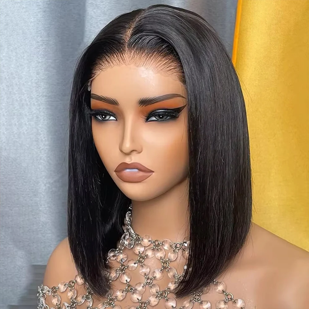 

250% Плотность 13x4 13x6 HD Короткие парики Боб Прямые парики из натуральных волос Кружевные фронтальные парики 7x5 Бесклеевые парики 100% человеческие волосы для женщин